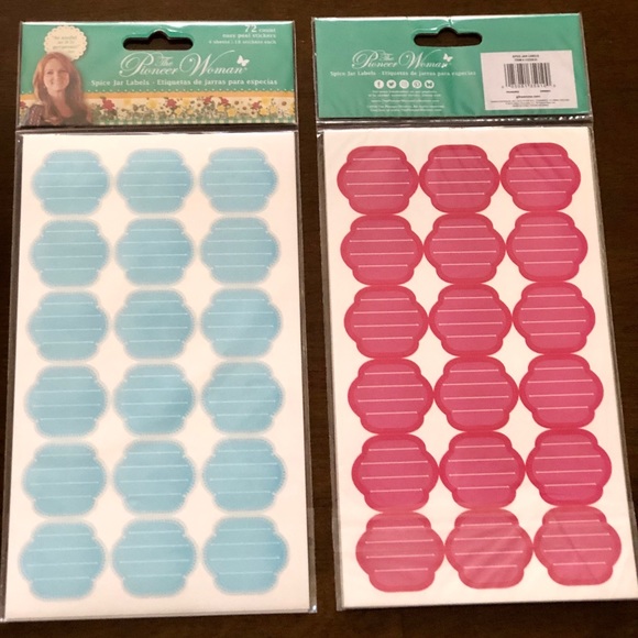 The Pioneer Woman MasonJar Spice Jar Labels 2-Packs - Picture 1 of 4